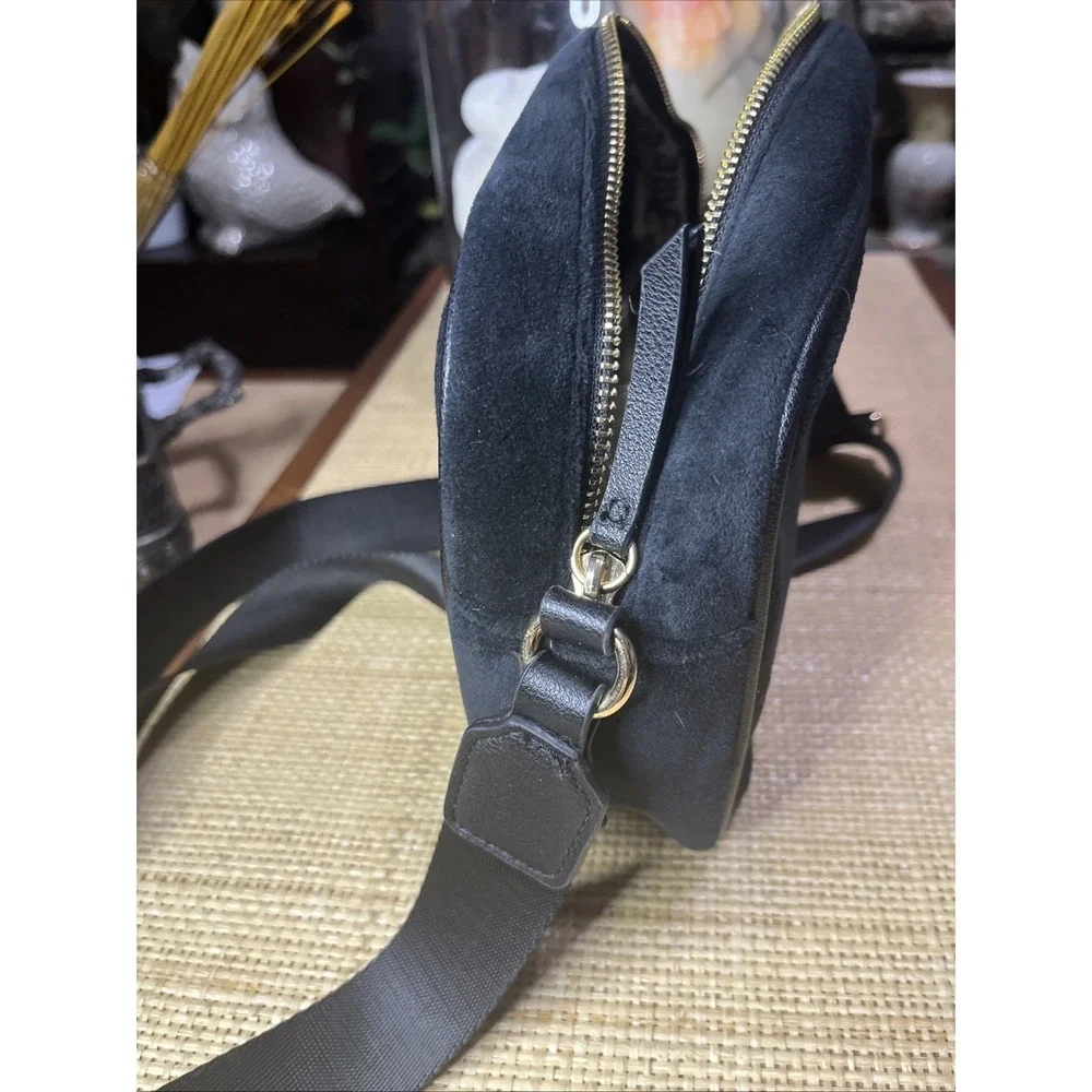 Juicy Couture Obsession‎ Crossbody Camera Bag Black Velour NWOT